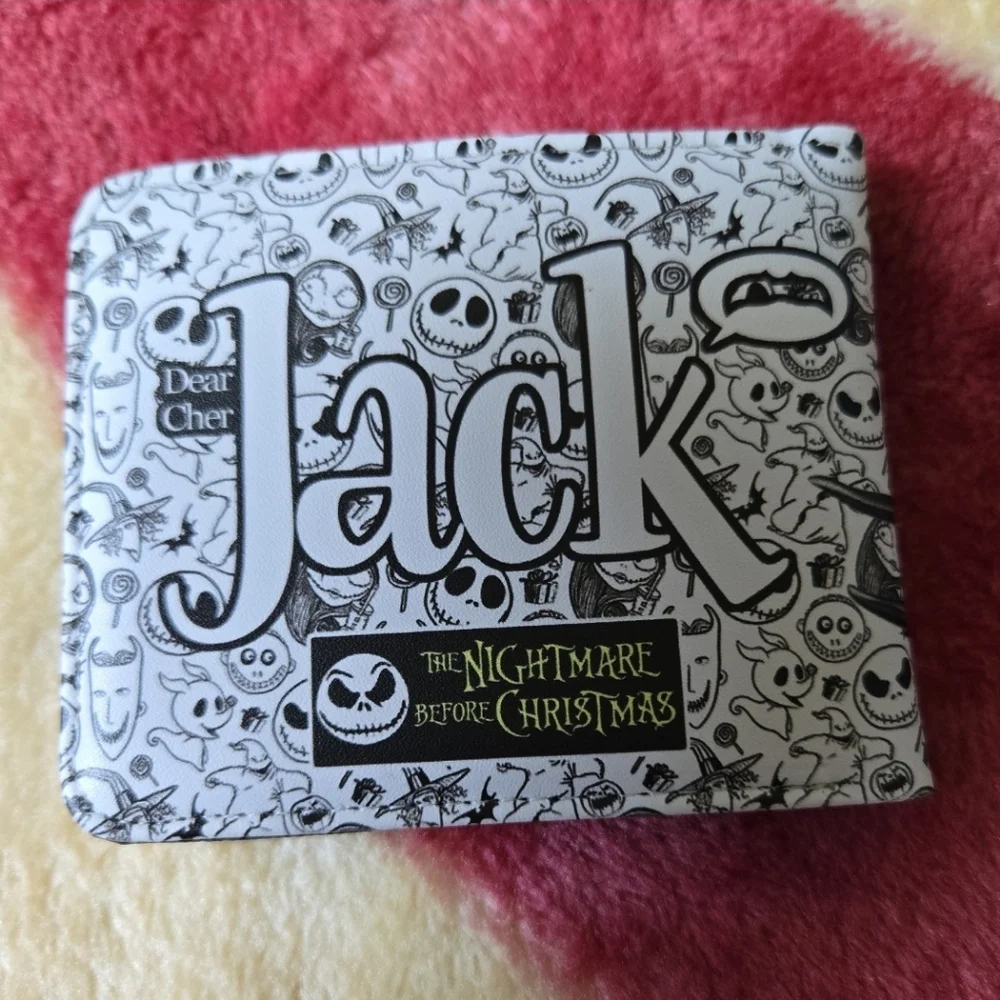 New Jack skellington nightmare before Christmas Halloween horror leather wallet